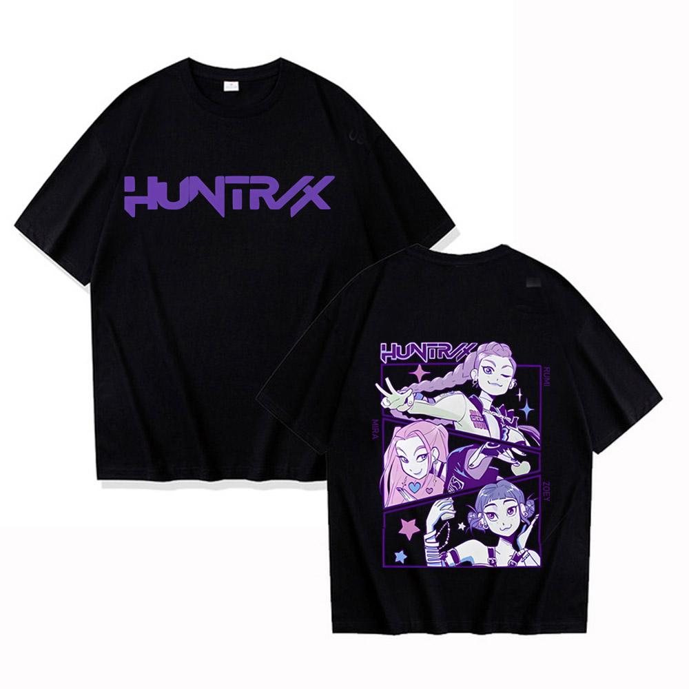 KPop Demon Hunters Huntrix Tees High Quality Cotton Short Sleeve Tshirts Women Men Clothing Streetwear Graphic Print Tshirts