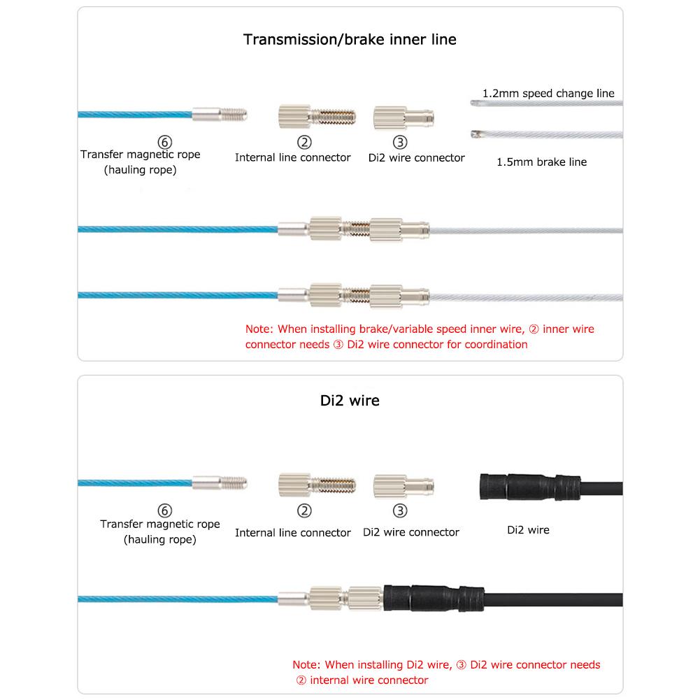 TOOPRE Wewnętrzne Prowadzenie Kabli Narzędzia Rowerowe Profesjonalne Narzędzie do Wewnętrznego Prowadzenia Kabli Rowerowych do Ramy z Włókna Węglowego Zestaw do Naprawy Roweru