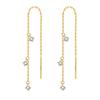Stylish Long Tassel Earrings Brass Electroplated Fashion Hoop Earrings For Women, Luxurious Statement Earrings