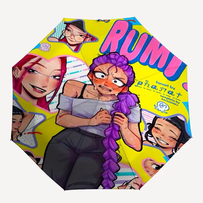 1pc KPop Demon Hunters16 Umbrella, Sun Protection, And UV Shielding. It Has Eight Sturdy Ribs for Outdoor Use And Perfect Gift