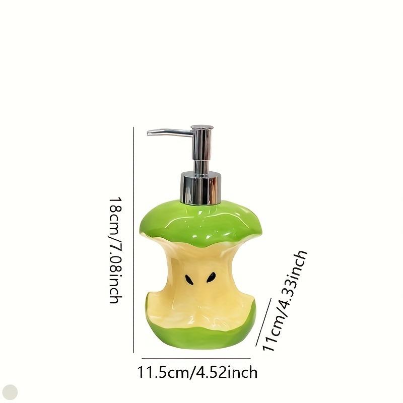 Apple Core Shaped Ceramic Soap Dispenser, Ins Style Lotion Bottle for Shampoo Shower Gel, Home Decor Gift