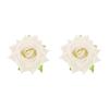 E13845 French Romantic Fabric Rose Earrings, Summer Elegant Sweet Floral Stud Earrings for Women