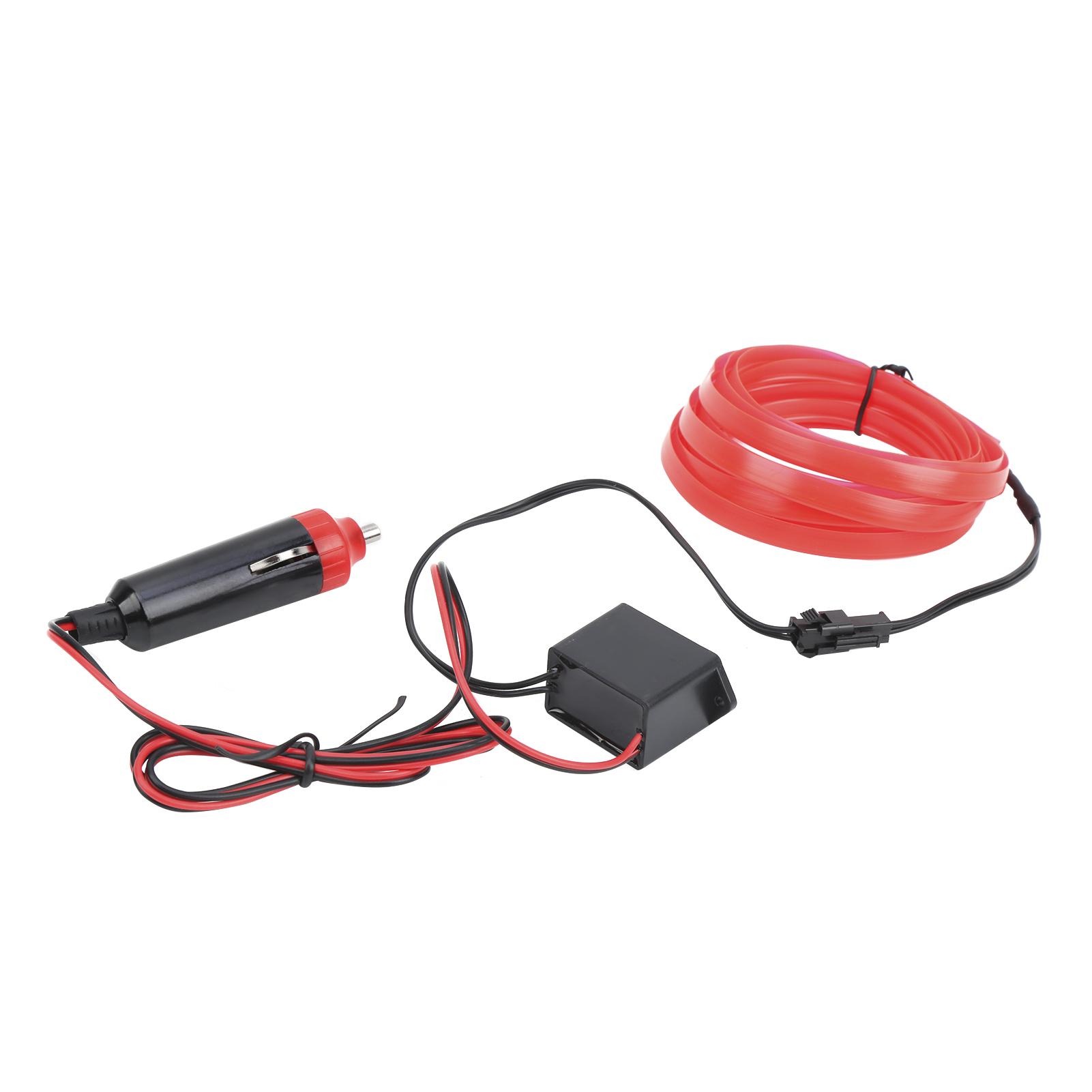 

3 метра автомобильное внутреннее освещение светодиодная лента прикуриватель провод трубка неоновый свет красный