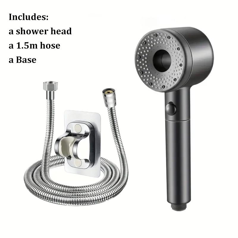 New Hollow Booster Shower Head Filter Shower Head Five-speed Adjustable Home Bathroom Water Heater Shower Drizzle