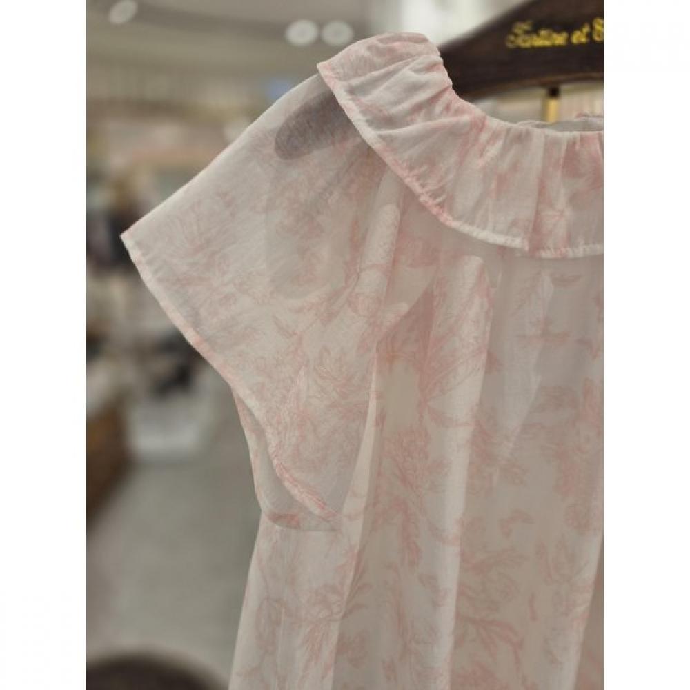Chocola Twill Chiffon Dress P  ttPmoe082P 
