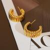 Minimalist Gold Color Circle Hoop Earrings Women's Charm Jewelry Trendy Punk Small Round Piercing Earring Brincos