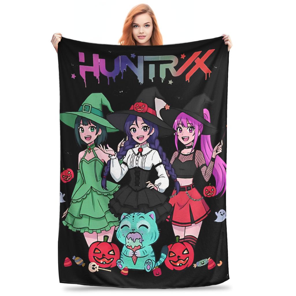 Saja Boys Kpop Hunter Halloween Blankets Quality Soft Warm Bedding Throws Autumn Girls Boys Couch Bed Street Trend Bedspread