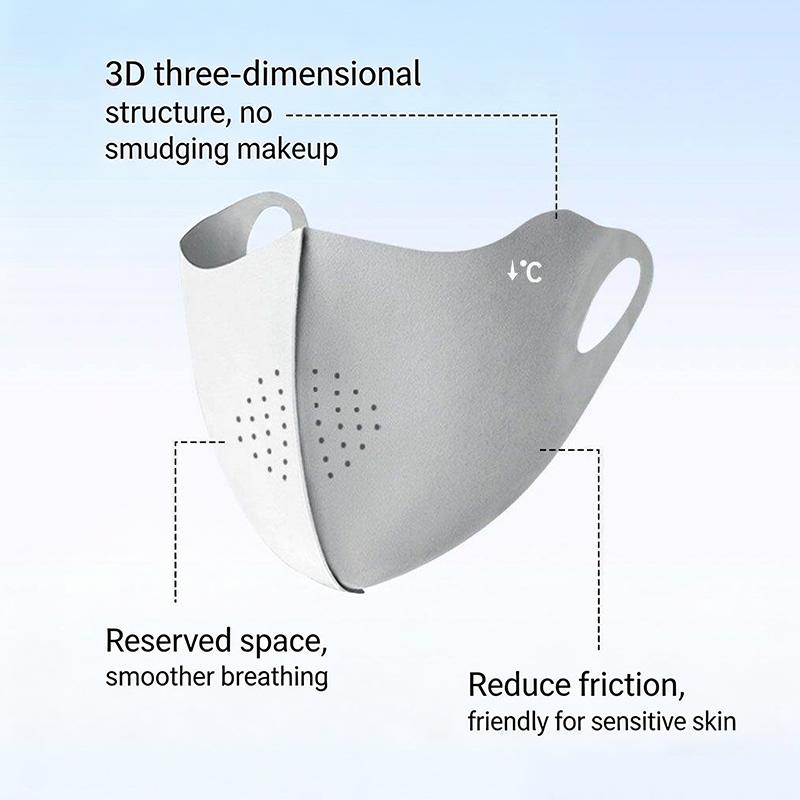 Uv Protection Breathable Face Mask 3D Seamless Full Face Outdoor  Lightweight Sun Block Flex Fit