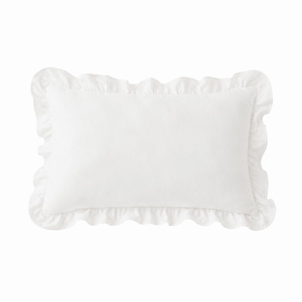 Soft Cotton Ruffled Edge Pillowcase Lotus Leaf Skirt Edge Art Cushion Cover Bedroom