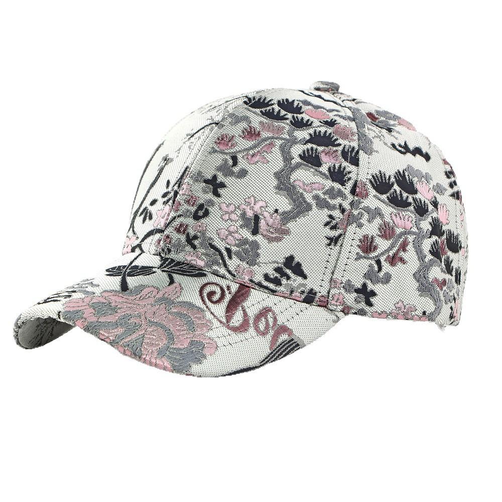 Retro Ethnic Jacquard Baseball Cap for Women Men Chinese Style Structured Peaked Hat Luxury Floral Embroidery Sun Hat Face Slimming Outdoor Casual Cap