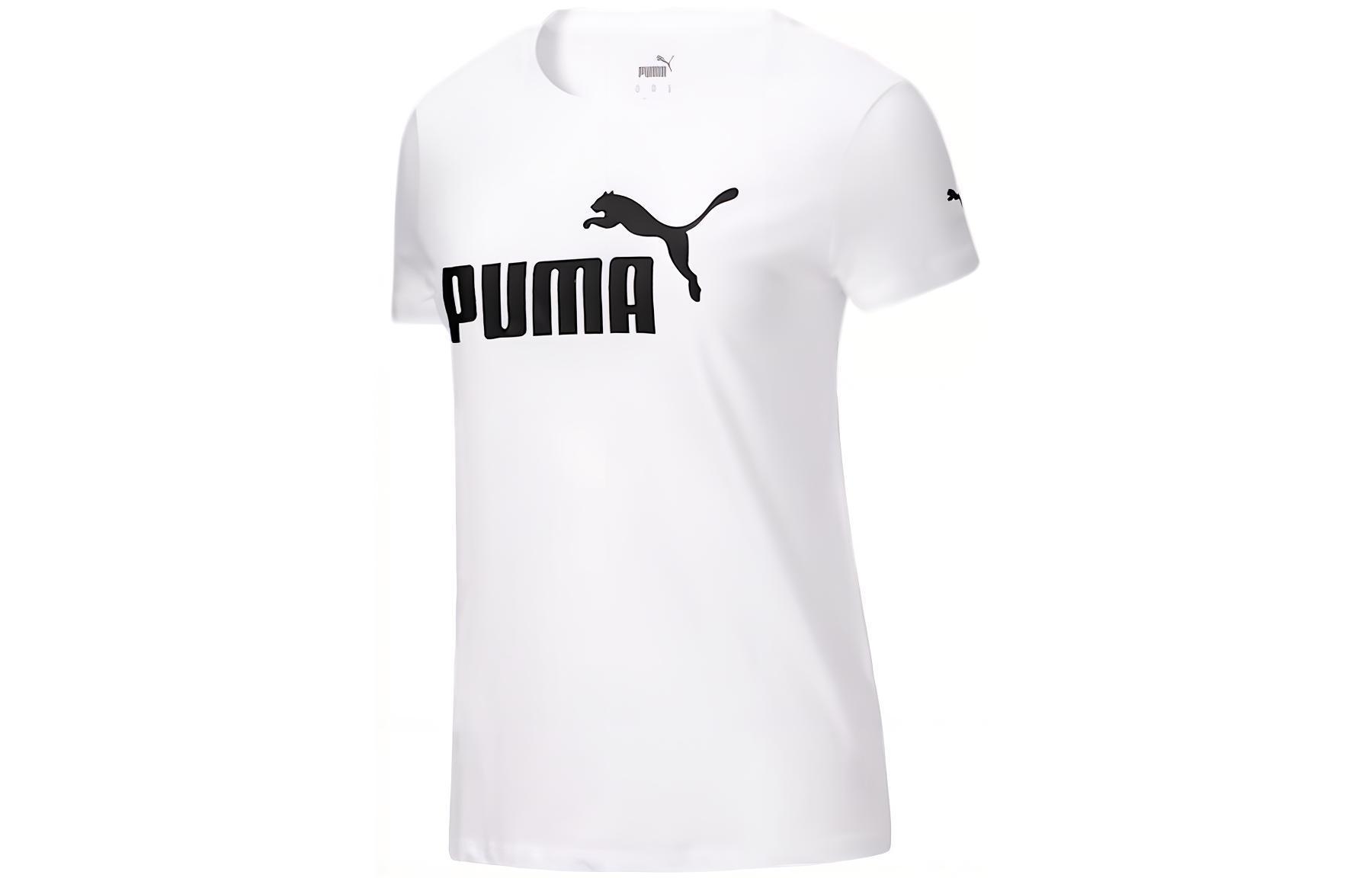 Женские белые футболки PUMA с круглым вырезом, умеренного прямого кроя 586295-02 XL