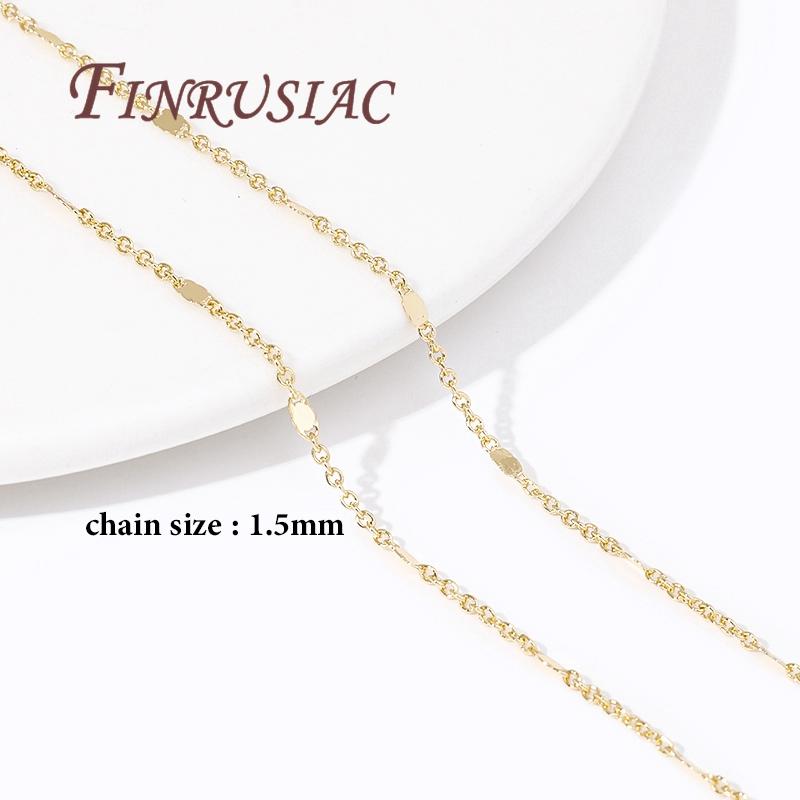 DIY Jewelry Making Chains 14K Gold/Rhodium Plated Sequins Cable Chains Necklace Bracelets Chains,Wholesale Bulk Metal Chains