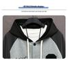 Youth Hooded Jacket for Teens - Color Block Spring/Autumn Cardigan Sweatshirt for Boys (Ages 15+)