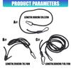 Latex Fastening Cord with Metal Spring-Gate Ends, Black Stretch Tie Down for Tool Grouping and Garage Organization