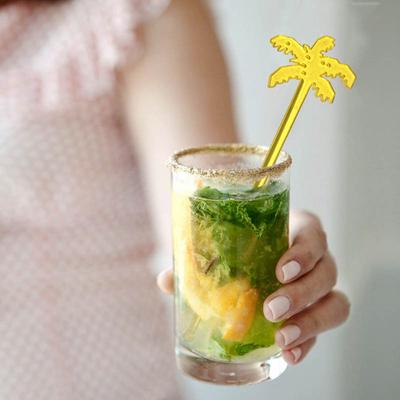 50 Pezzi Bastoncini Swizzle per Cocktail Albero di Cocco Mescolatore per Bevande Pestello per Caffè