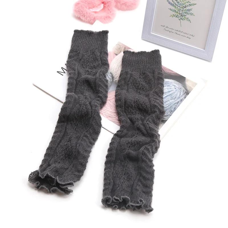 New Spring Japanese Style Lolita Warm Leg Thin Knitted Socks Girl Foot Covers Leg Warmers for Women Knee Warmers JK Socks