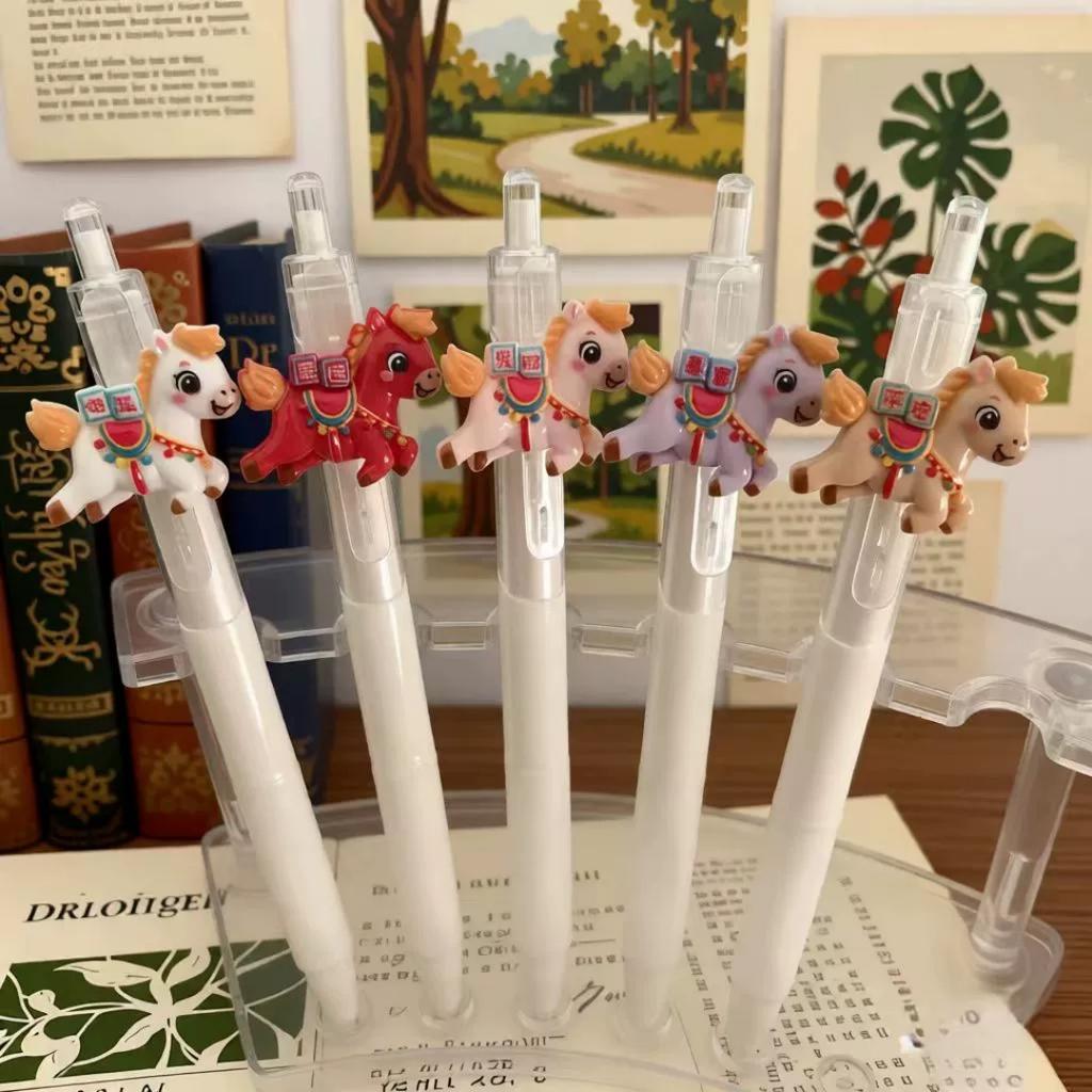 Neues Jahr des Hauses Kawaii Gelstift 0,5 mm Schnelltrocknend Rote & Schwarze Tinte - Glatte Schreibstifte Neutraler Stift Schüler Schule Büro Zubehör