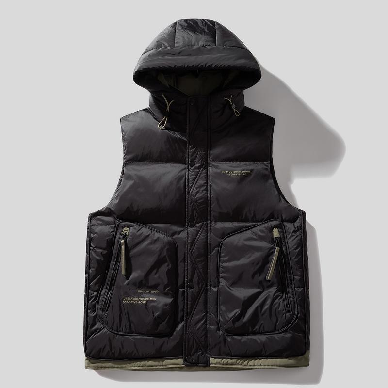Fashion Autumn Winter Sleeveless Jacket Men Outerwears Hooded Casual Thick Warm Vest