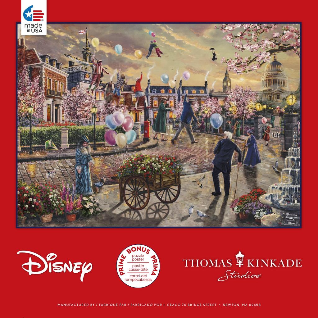 Ceaco Thomas Kinkade Disney Mary Poppins Returns 1000 Piece Jigsaw Puzzle - - - -