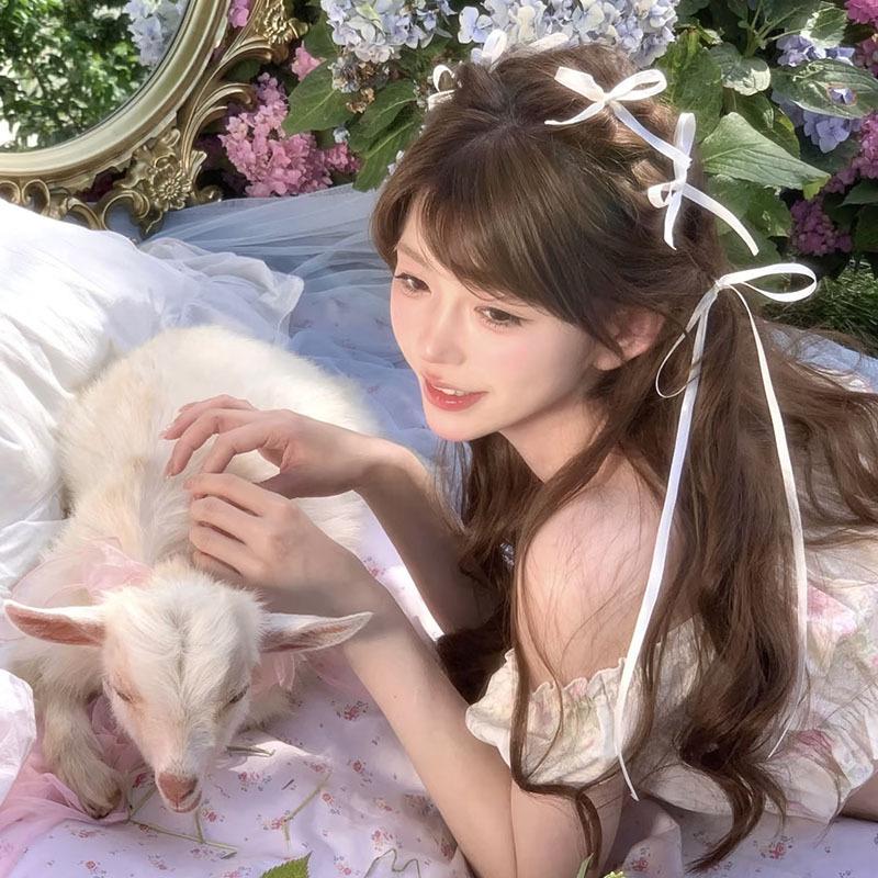 Ju Jingyi Style Ballet Bow Hair Clip Set: Ribbon Duckbill Clips for Girls' Braided Hair Accessories