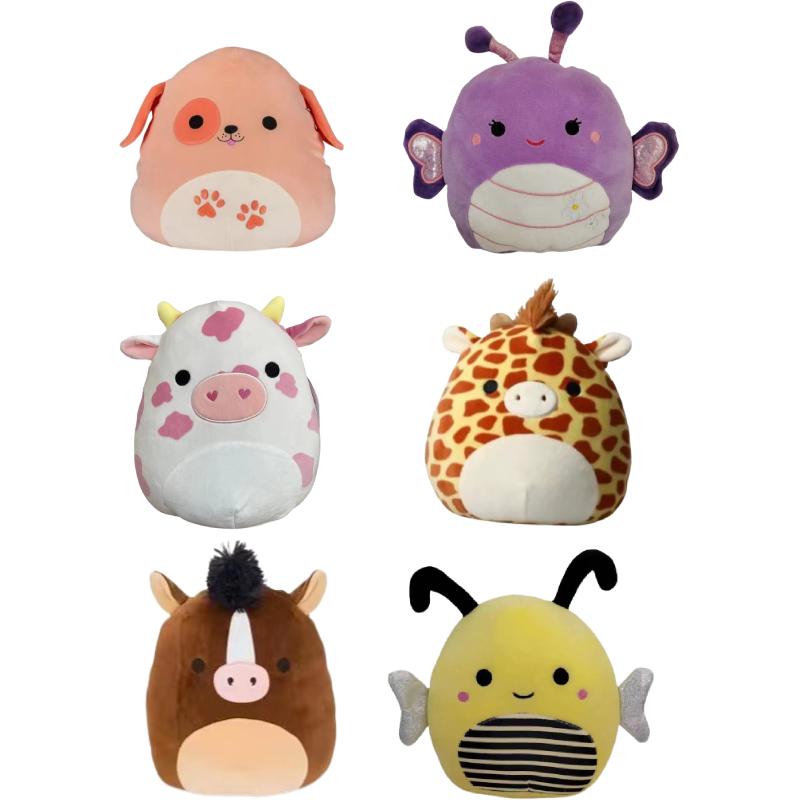 Toy Stuffed Squishmallow Cow Bee Dog Plush Doll Animal Pillow Home Gifts Decor