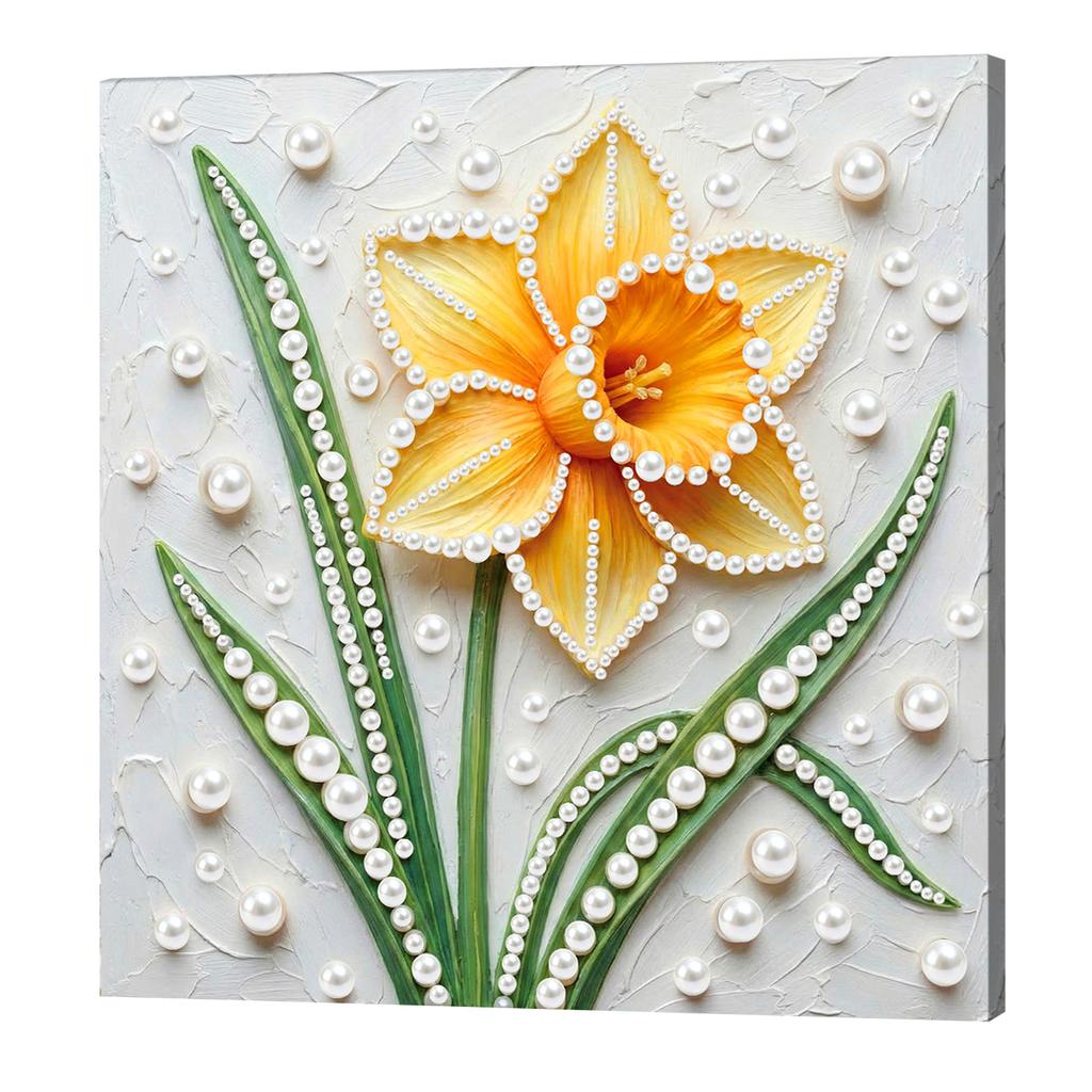 DIY Pearl Painting Art Kits with Frame 25x25cm Pearl Gem Paintings Picture Arts Craft for Adults Beginners Home Wall Decor