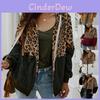 Stylish Women Bear Hooded Jackets With Cozy Fleece And Trendy Leopard Print Design