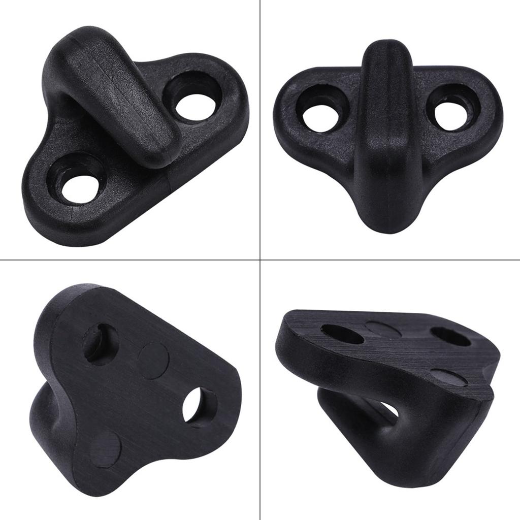 Nylon Kayak Lashing J Shape Hooks Replacement Black With Flat head Screws
