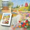 1000-Piece Wooden Jigsaw Puzzle: Windmill Town Illustration - Perfect Holiday Gift for Friends & Stress Relief