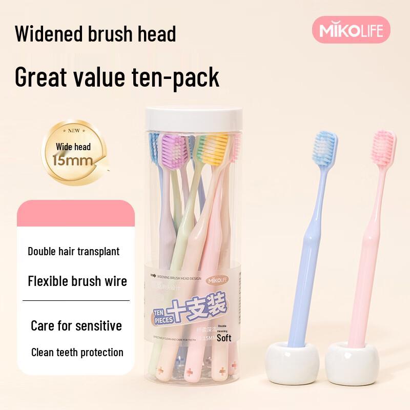 Mikke Soft Bristle Toothbrush (10-Pack)