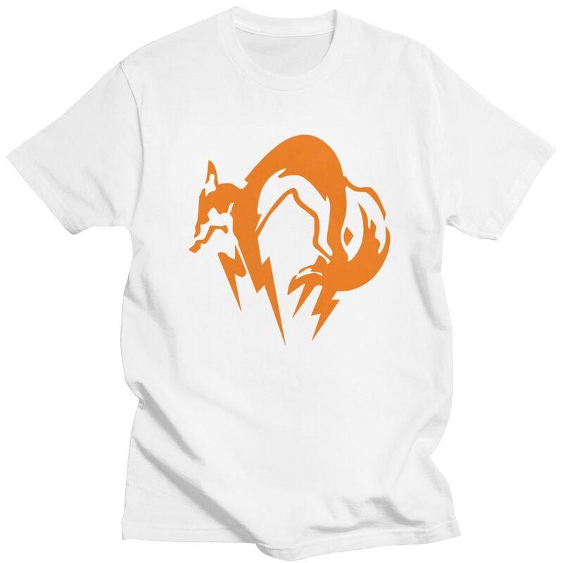 Custom Metal Gear Solid Fox Logo Tshirt for Men Short Sleeve Leisure T Shirt Video Game Tshirts Loose Fit 100 Cotton Tees Gift