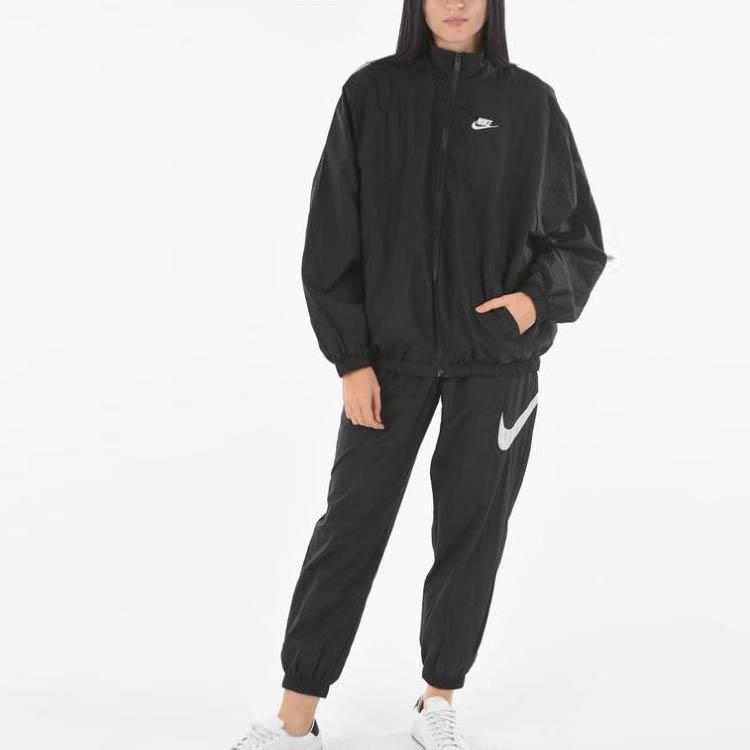 Nike SS23 Embroidered Logo Zip Jacket Women Outerwear Black DM6185-010