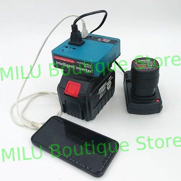 Lithium battery inverter power bank Makita portable DC 20V to 220V smart transformer (battery not included)