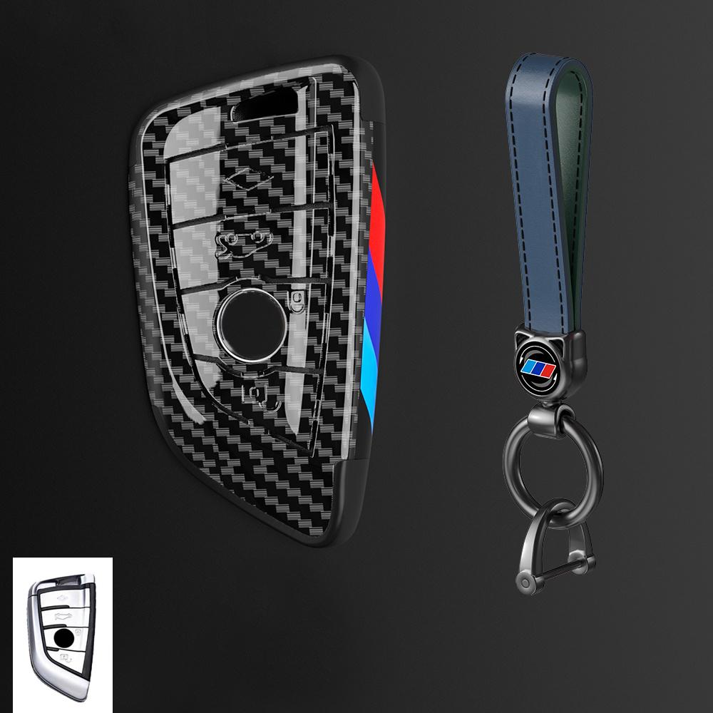 AAAPJ1 For BMW X1 X3 X4 X5 F15 X6 F16 G30 7 Series 525 F30 118i 218i G11 F48 F39 520 Carbon Fibre Car Key Cover Case Shell Keyless Bag