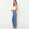 Vintage Schleife Gerade Jeans Frauen Kausal Lose Reißverschluss Hohe Taille Hose Frühling Denim Hose mit Taschen