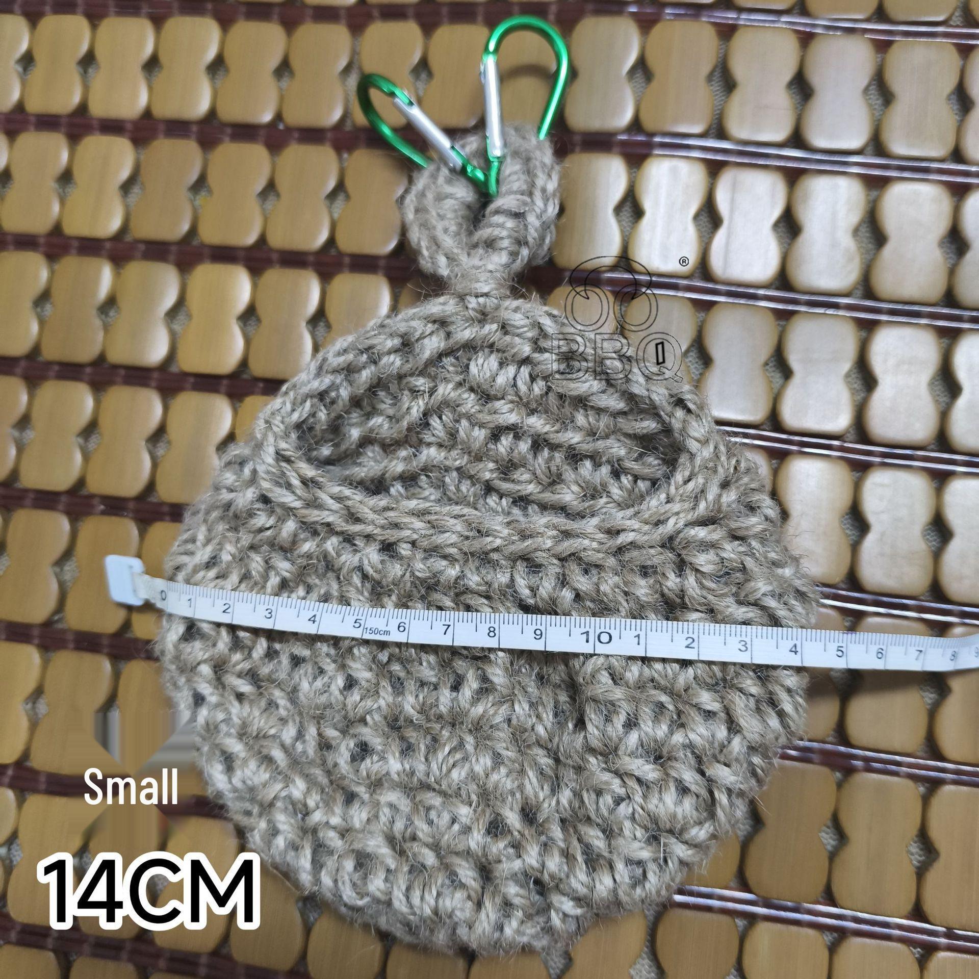 Parrot Winter Warmth Hanging Nest: Cotton/Linen Hammock for Cockatiel, Tiger Skin, and Sugar Glider Small