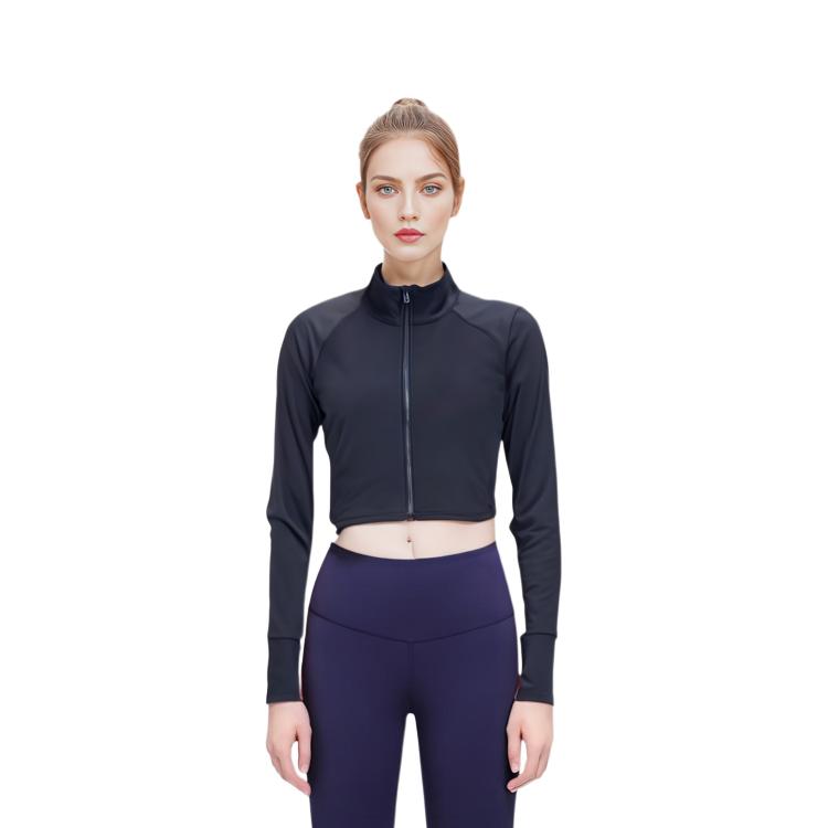 Under Armour Jednofarebná priliehavá bunda s vysokým golierom a dlhým rukávom Dámske bundy Čierna 1379157-001