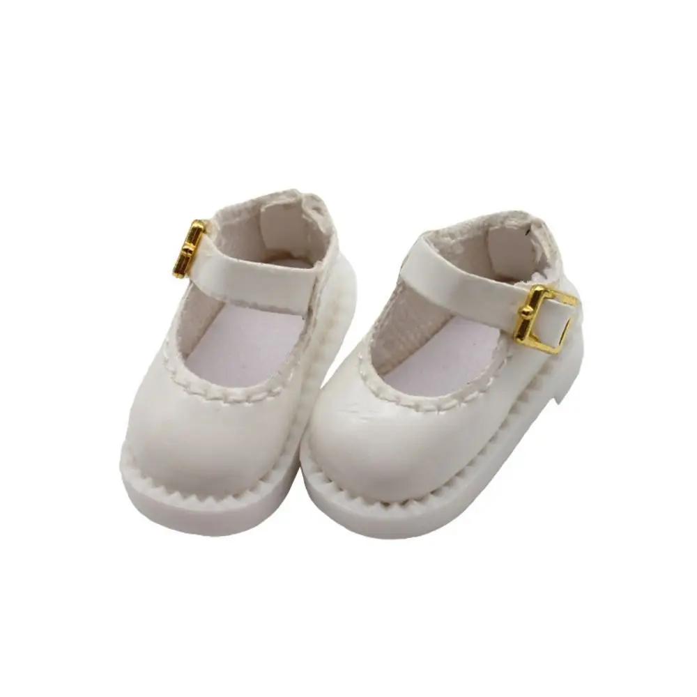 1Pair Pu Leather Ob11 Doll Sandals Mini 2.7*1.3Cm 12 Bjd Doll Pu Shoes Cute Round Toe Ob11 Princess Shoes Body Dolls