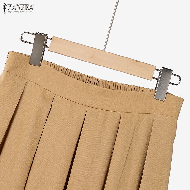 ZANZEA Women Long Sleeve Stripe Blouse and Long Skirts Casual Two Piece Sets