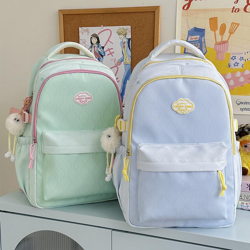 Schoolbag new small fresh student schoolbag Korean high value backpack junior high school students large capacity backpack lightweight bag