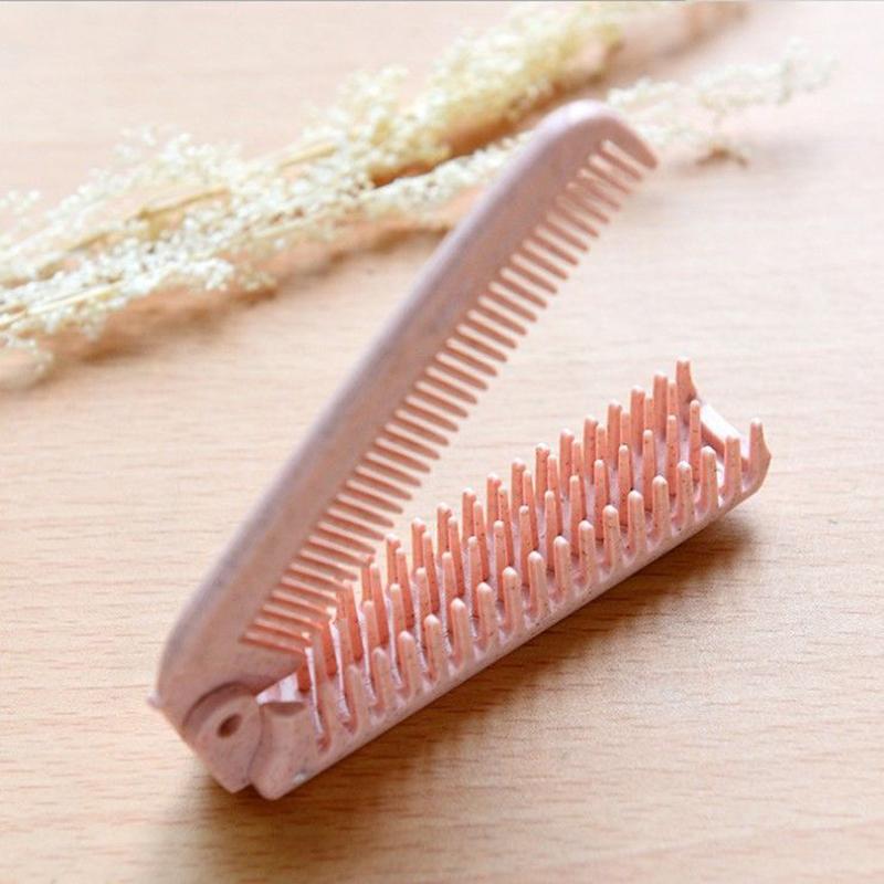 Portable Travel Hair Comb Hair Brush Wheat Straw Foldable Hair Brushes Massage Comb Anti-Static Hair Combs Hair Styling Tools