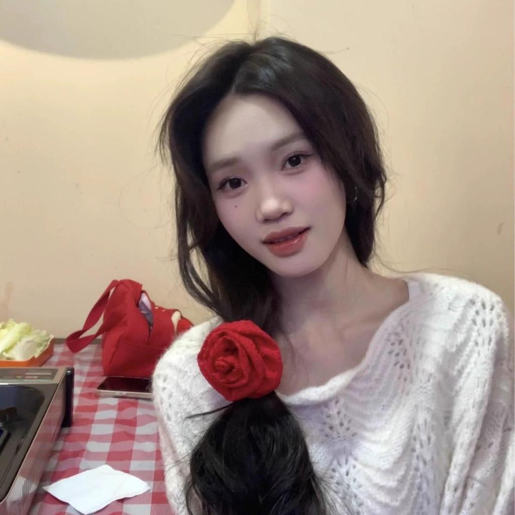 2024 Rose Scrunchie: High-End Autumn & Winter Hair Accessory