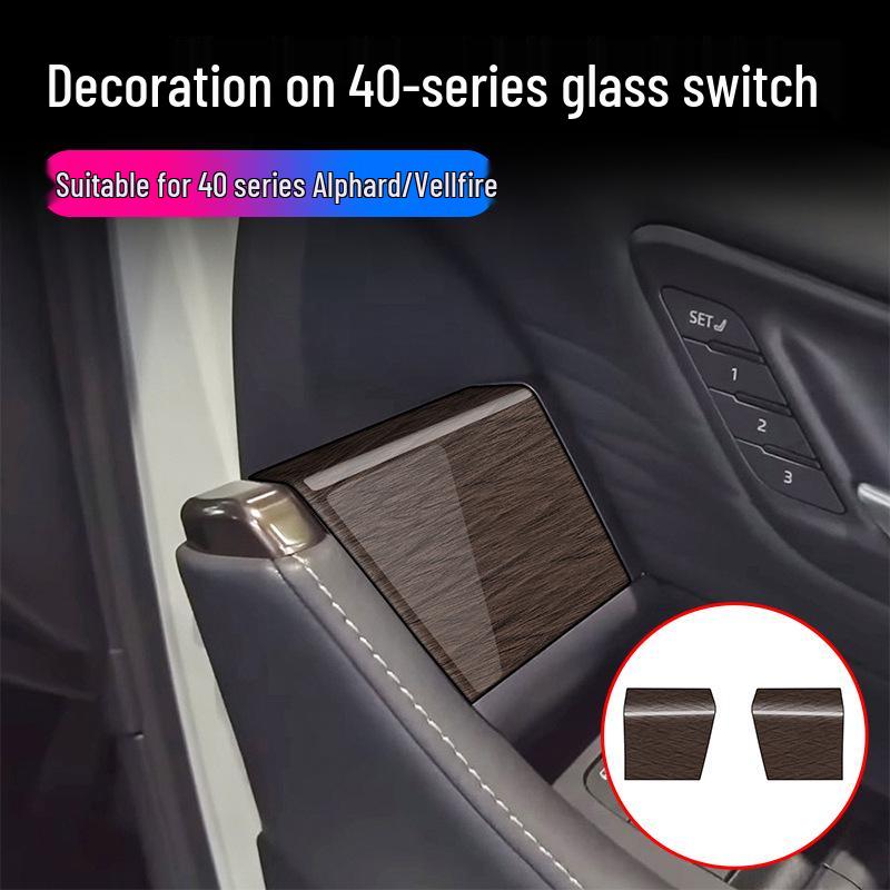 Elfa 40 Series Vellfire Glass Switch Upper Panel Armrest Sticker 23-24.