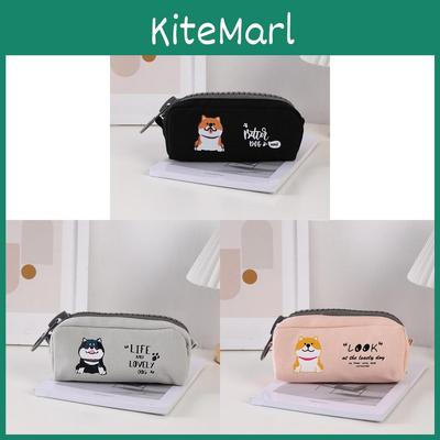 Canvas Pencil Case For Students Large Capacity Zipper Storage Bag For Girls