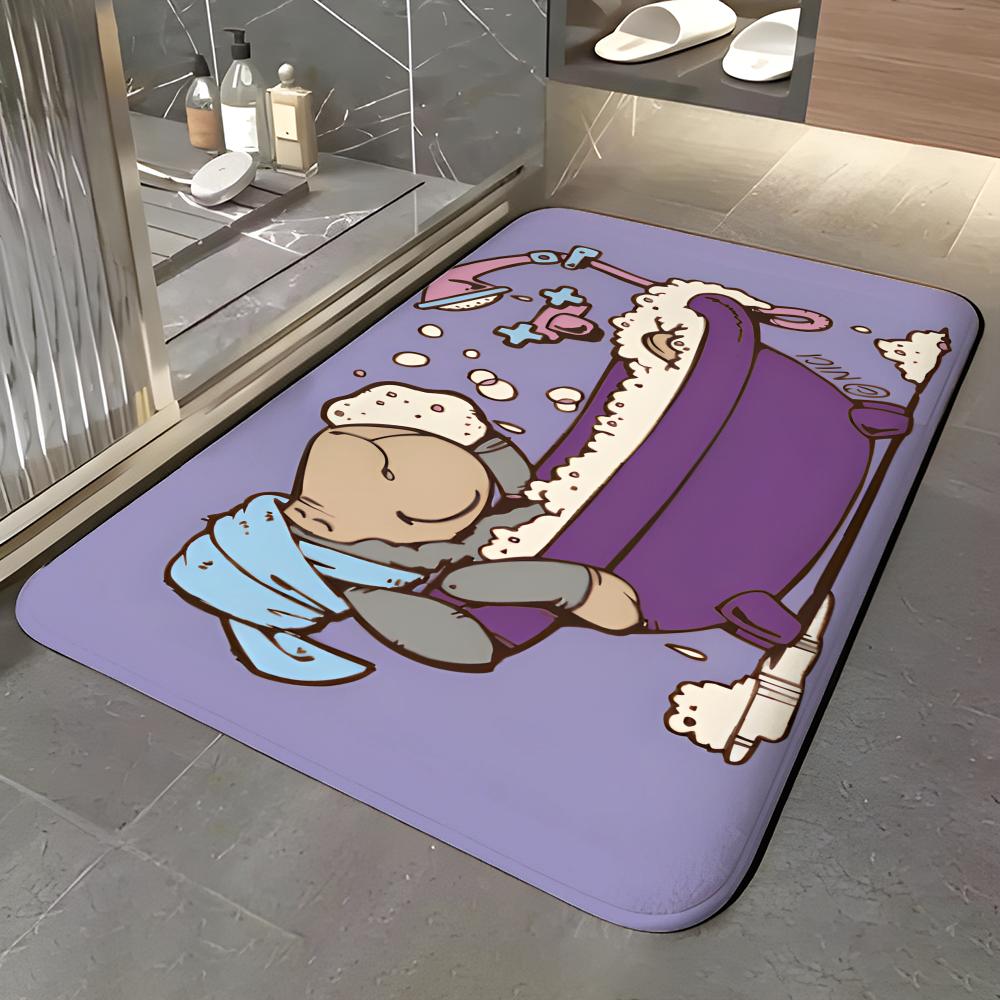 Toy N-Nici Floor Mat Soft Flannel Entrance Door Mat Non Slip Absorbent Bathroom Bedroom Floor Rug