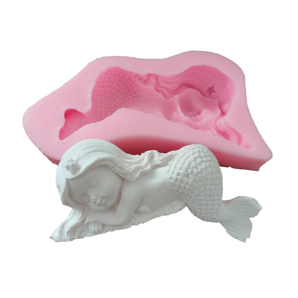 1PCS Mermaid Tail Fondant Mold Silicone Mold Chocolate Candy Molds Sea Kitchen Baking Tools Decorating Baking Tools 45a