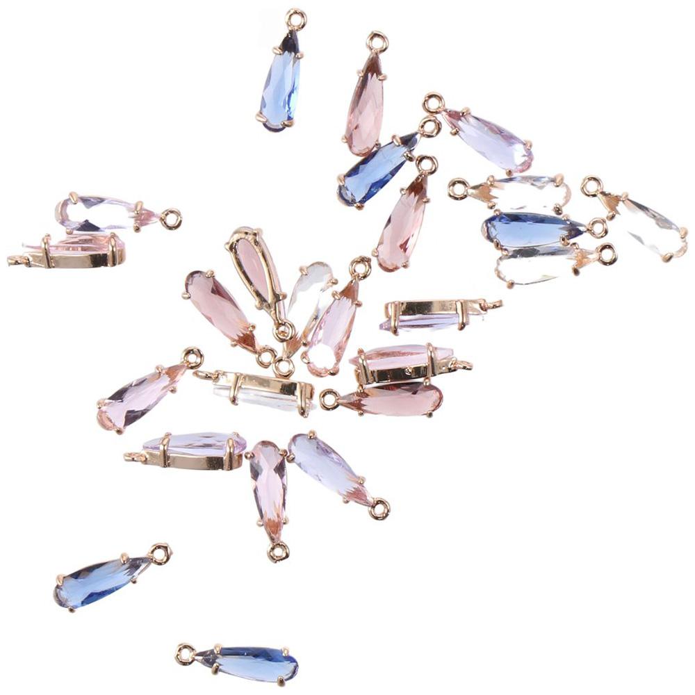 

многоцветные каплевидные граненые подвески прозрачные стеклянные каплевидные ювелирные аксессуары