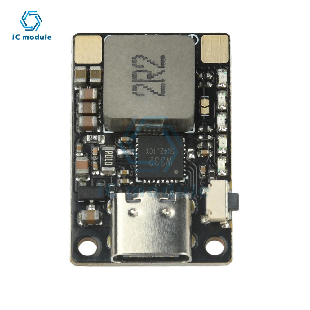 18W 3.7V Lithium Battery Fast Charging Module Boost-Type Balanced Charge/Discharge with Type-C Interface for Power Banks/Drones