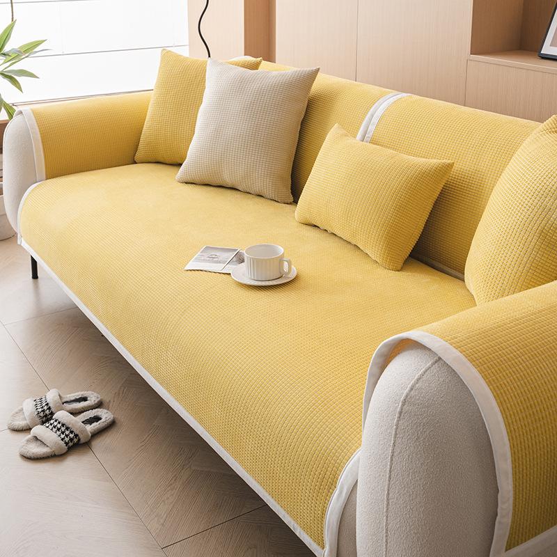 

Серая кукурузная флисовая подушка для дивана, всесезонная универсальная накладка, легкая роскошь, высококачественная новая 2024 кожаная подушка для сиденья дивана, однотонная 30 * 50cm Waist Pillowcase