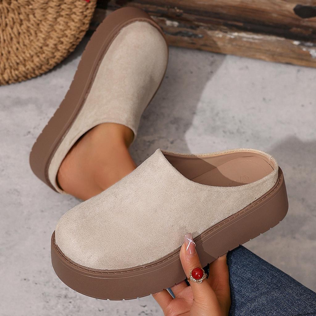 Women's Retro Closed-Toe Mules, Platform Birkens Tocks Slippers, Outdoor Casual Slides for Women
